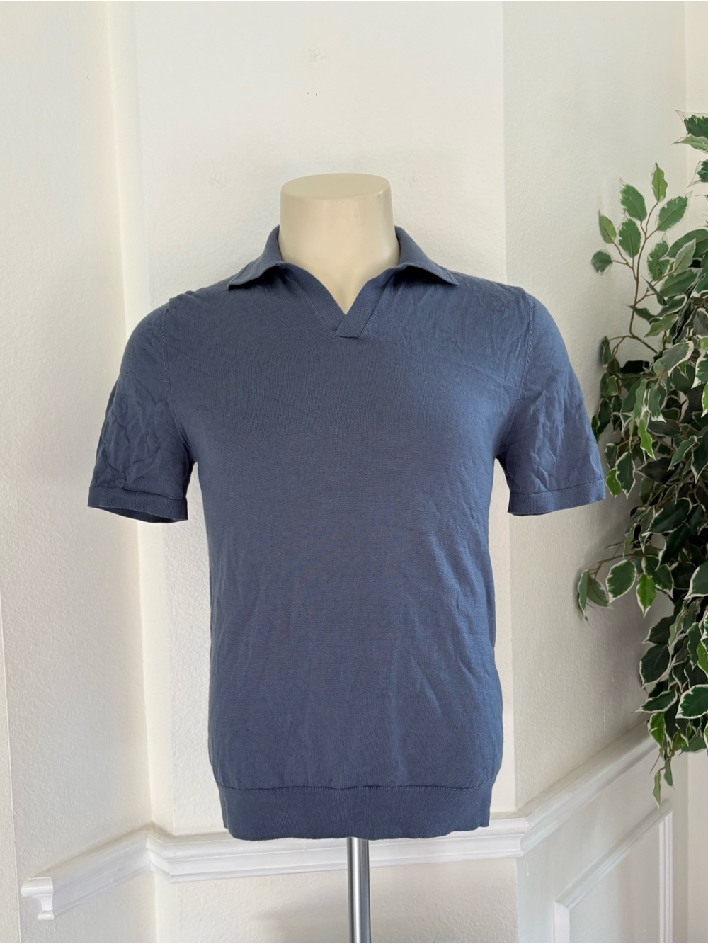 Reiss Merino Short-Sleeve Polo Shirt